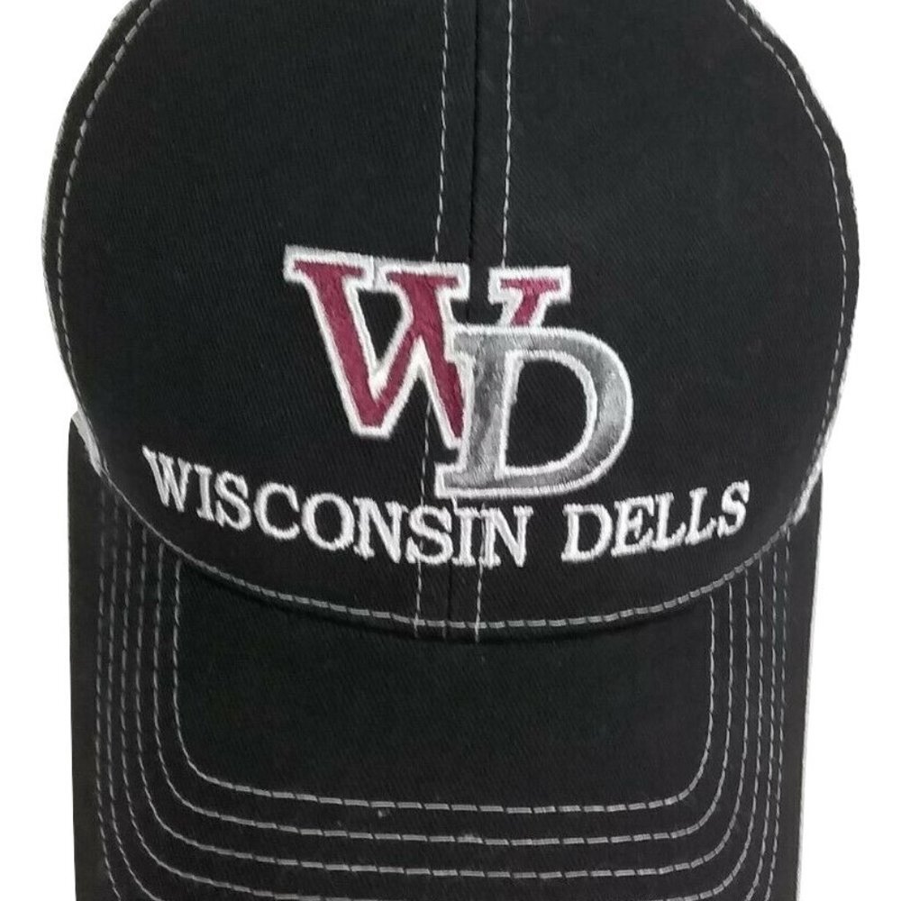 WD Wisconsin Dells Navy Embroidred Trucker Cap Hat